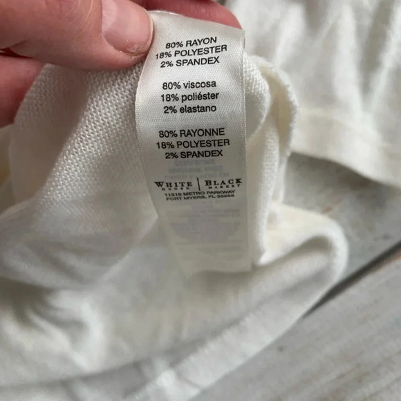 WHBM | open shoulder | ruffle | keyhole back | NWT | long sleeve | L - Picture 8 of 8